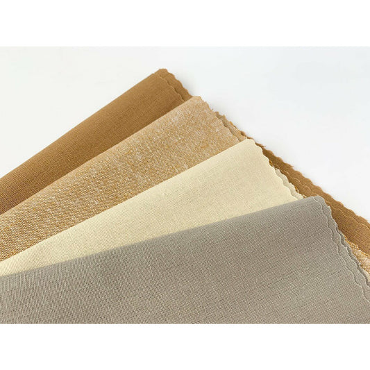 Cotton-Linen Blend Fabric Bundle ~ Cozy Neutrals