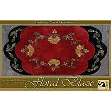 Crane Design ~ Floral Blaze Wool Applique Pattern