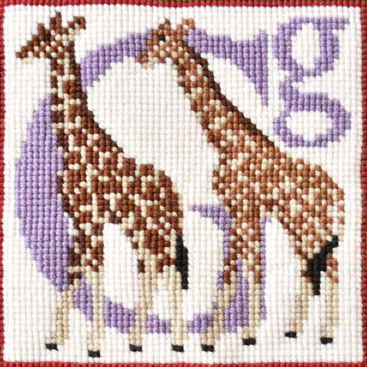 Elizabeth Bradley Animal Alphabet ~ G Giraffe Needlepoint Tapestry Kit