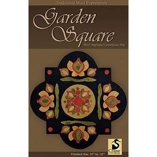 Crane Design ~ Garden Square Wool Applique Pattern