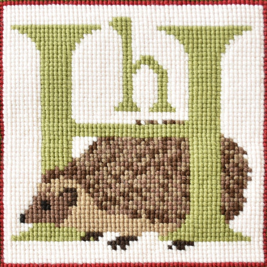 Elizabeth Bradley Animal Alphabet ~ H Hedgehog Needlepoint Tapestry Kit