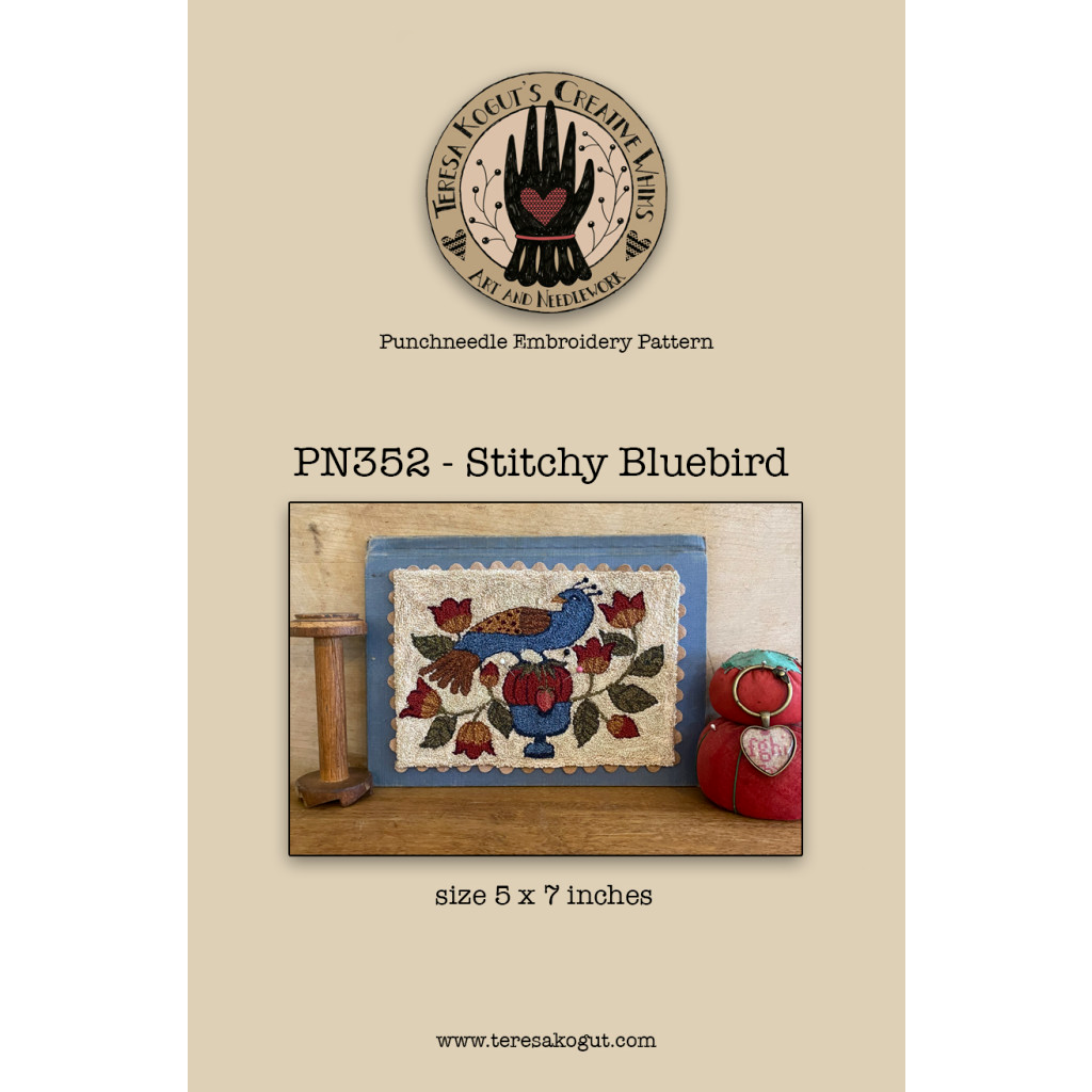 Teresa Kogut ~ Stitchy Bluebird Punch Needle Pattern Market 2023
