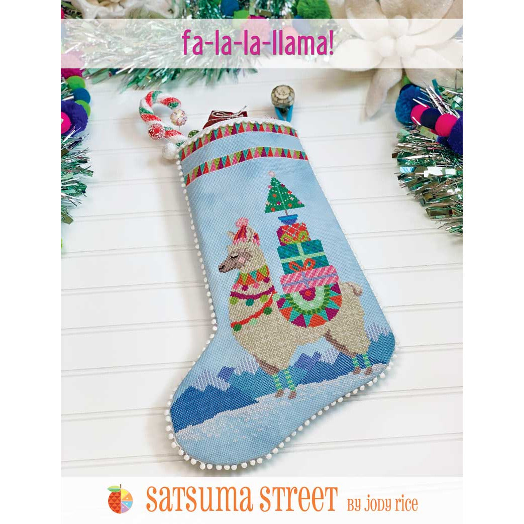 Satsuma Street | Fa-La-La Llama! Christmas Stocking Pattern