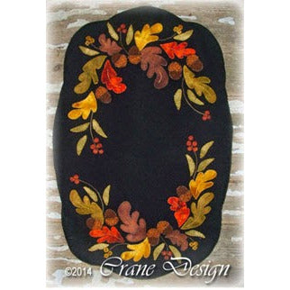 Crane Design ~ Oak 'n Berries Wool Applique Pattern