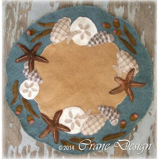 Crane Design ~ Ocean Breeze Table Mat Wool Applique Pattern