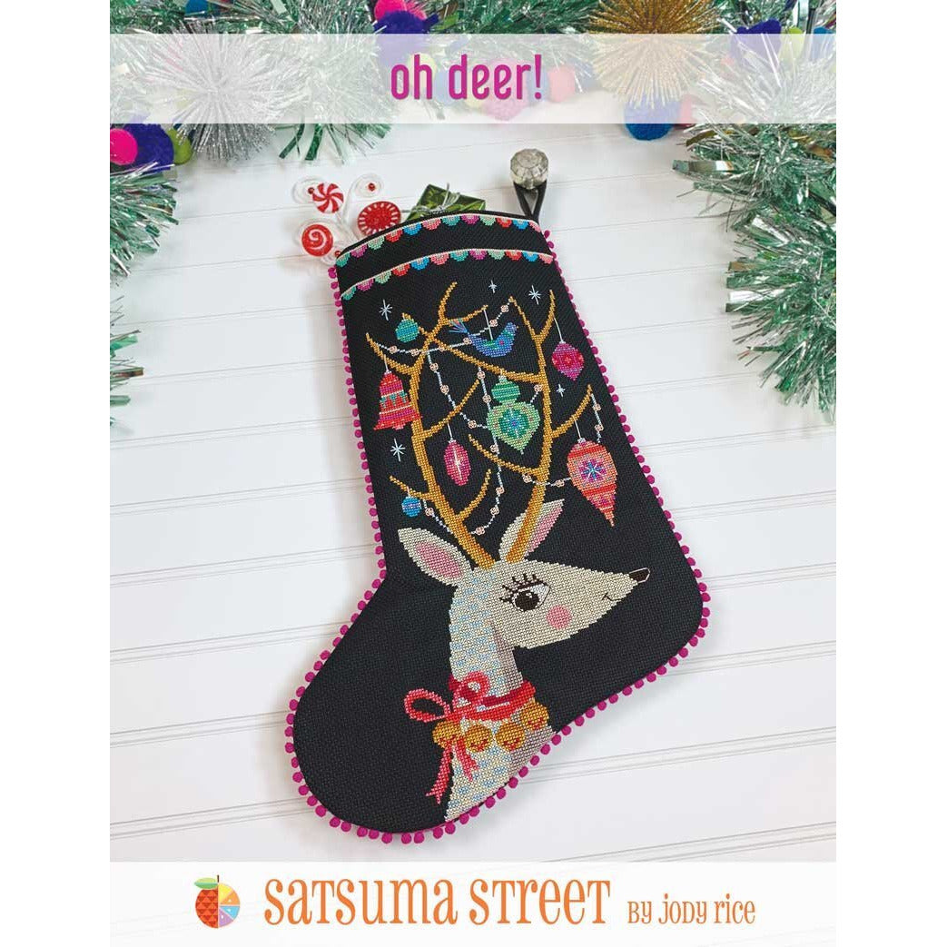 Satsuma Street | Oh Deer! Christmas Stocking Pattern