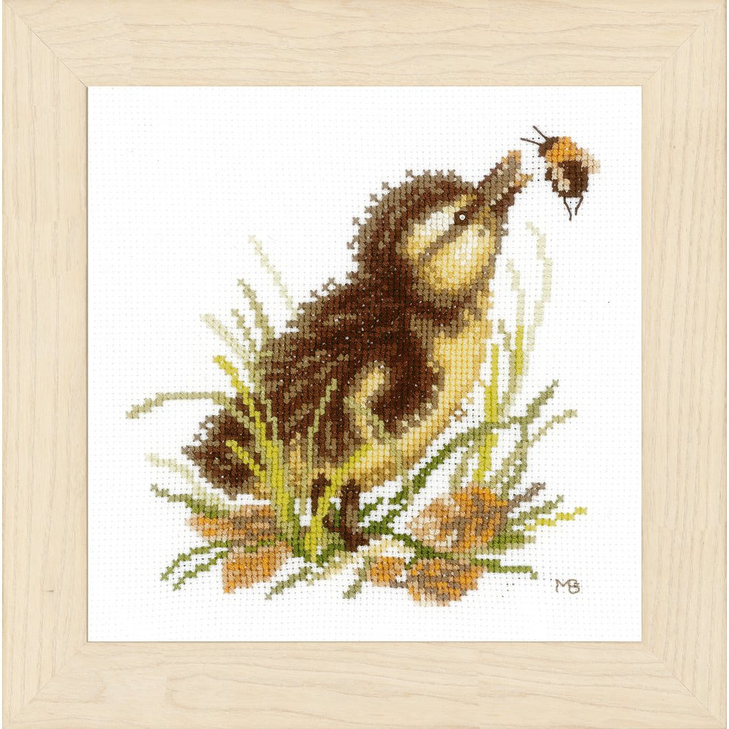 Duckling and Bumblebee Cross Stitch Kit