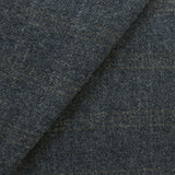 Dorr Mill ~ #4319 Grey Heather with a Subdued Natural Windowpane Wool Fabric Fat Quarter
