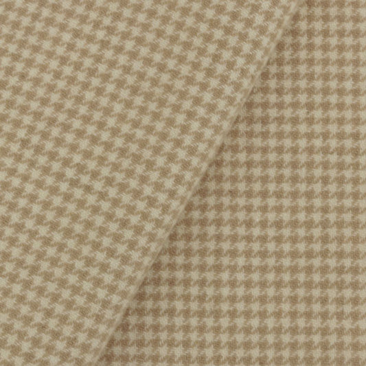 Dorr Mill ~ #4919 Mini Camel Houndstooth Wool Fabric