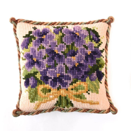 Elizabeth Bradley ~ Posey of Violets Mini Needlepoint Tapestry Kit