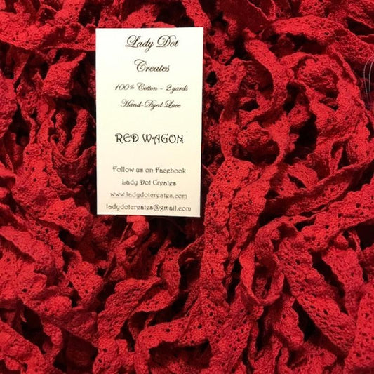 Lady Dot Creates ~ Cotton Lace - Red Wagon
