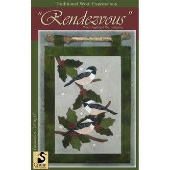 Crane Design ~ Rendezvous Wool Applique Pattern