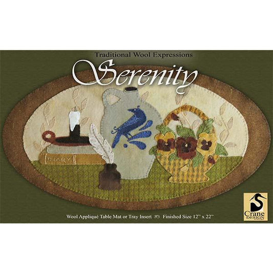 Crane Design ~ Serenity Wool Applique Pattern