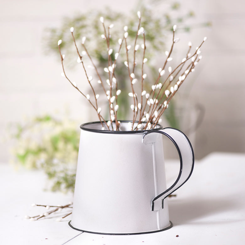 Irvin's Tinware ~ White Enamel Decorative Mug